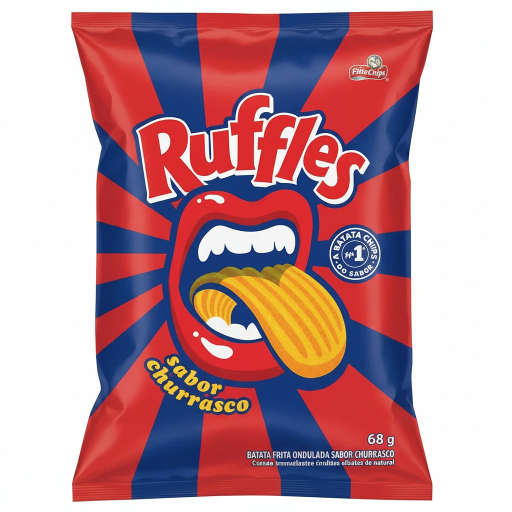 Elma Chips Salgadinho Ruffles: Churrasco 68g