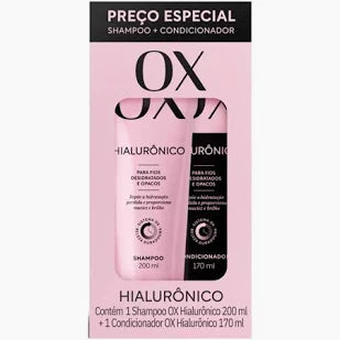 OX Kit Hialurônico Shampoo 200ml + Condicionador 170ml Oferta!