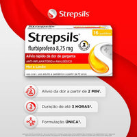 Strepsils 16 pastilhas Sabor Mel e Limão