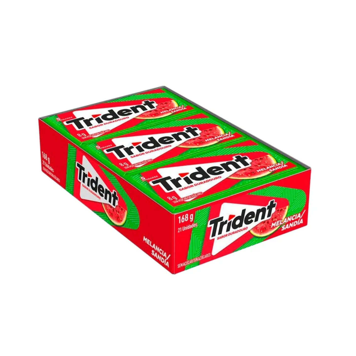 Trident Chiclete: Melancia Sem Açúcar - 21x8g (168g)
