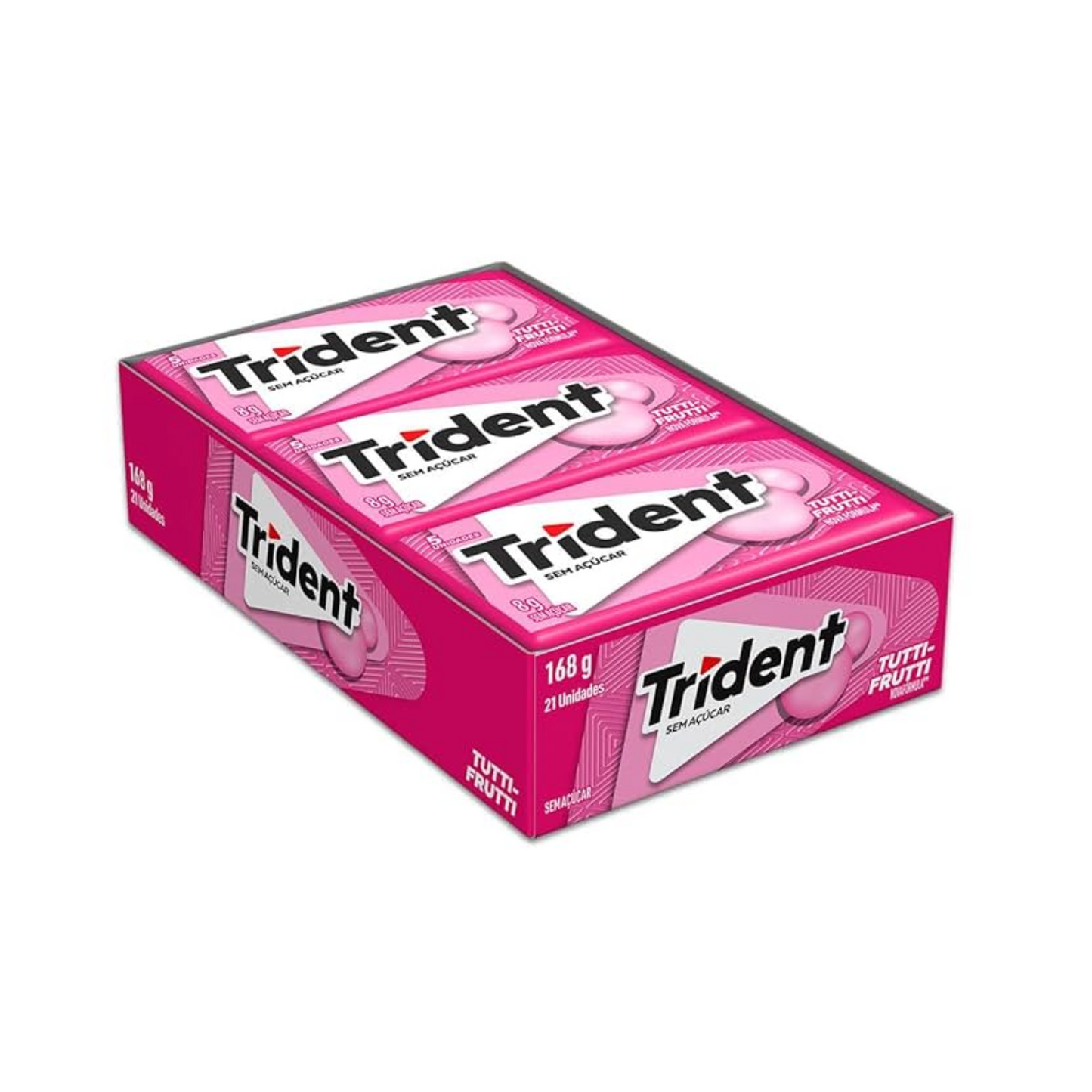 Trident Chiclete: Tutti-frutti Sem Açúcar - 21x8g (168g)