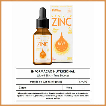 Liquid Zinc For Kids - 30ml Morango - True Source
