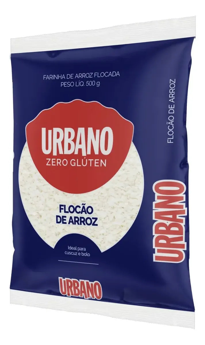Farinha de Arroz Flocão Urbano Sem Glúten 500g