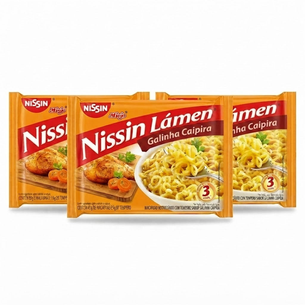 Macarrao Instantaneo Nissin Gallinha Caipira Pack 3 x 85g
