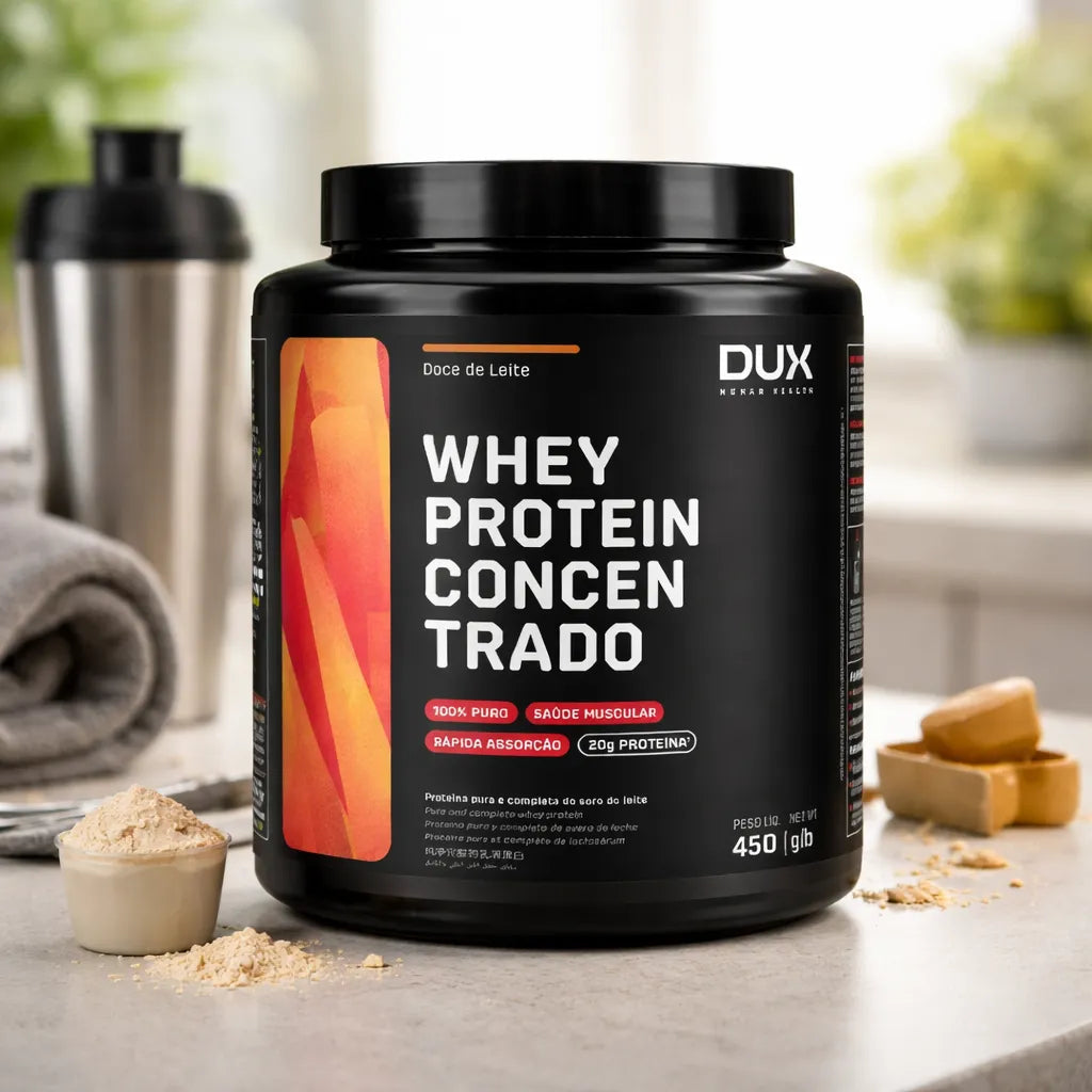 Whey Protein Dux concentrado Doce Leite Pote 450g