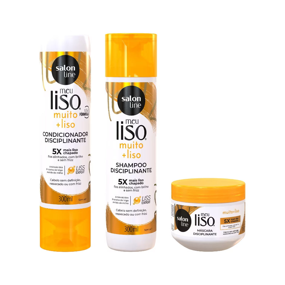 Salon Line Kit - Meu Liso Muito + Liso: Shampoo 300ml + condicionador e Máscara 300g