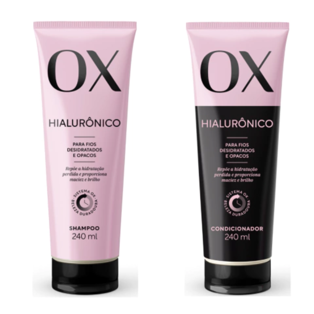 Kit OX Hialurônico Shampoo e Condicionador 240ml cada – Brasil Eu