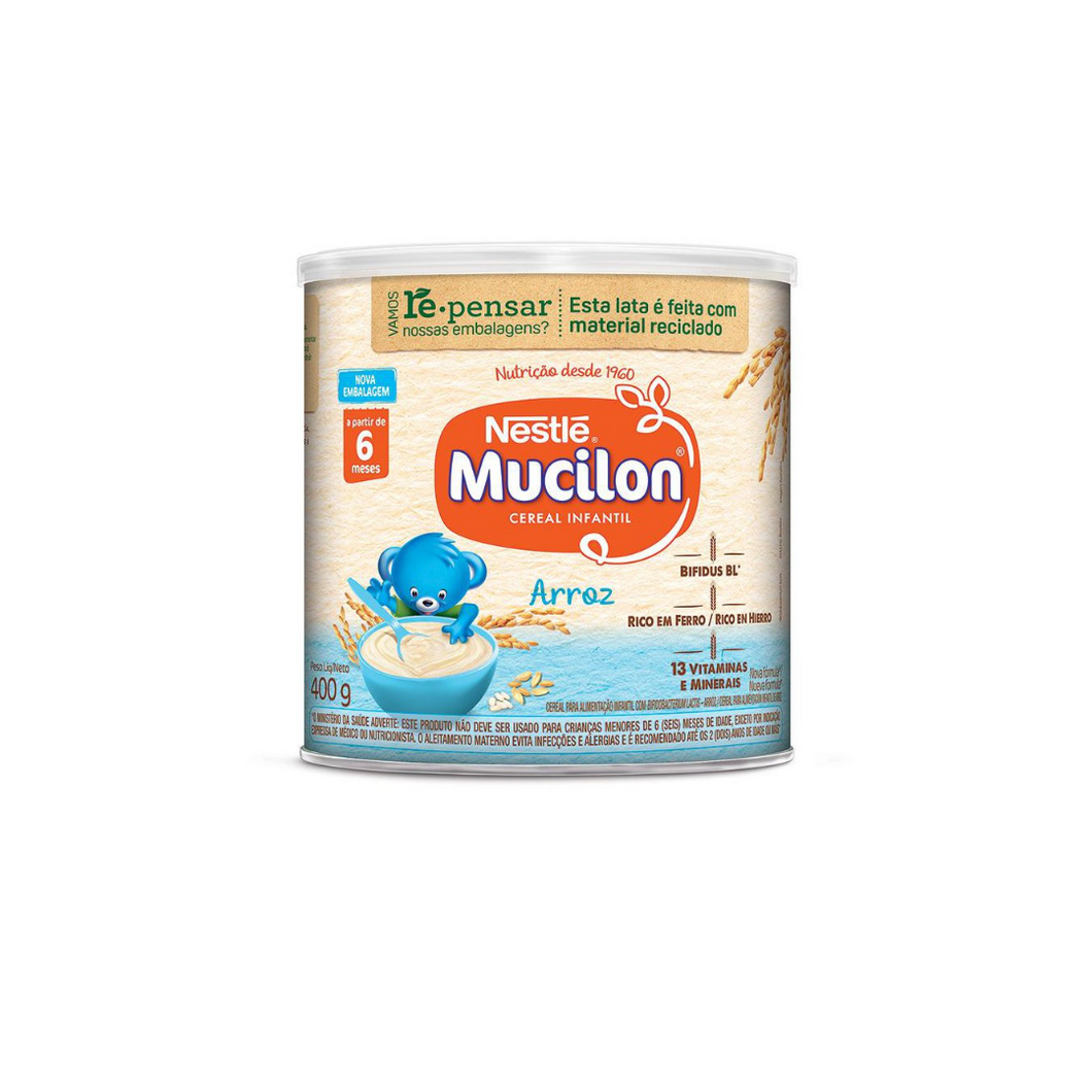 Mucilon Cereal Infantil Nestle Arroz 400Gr. PROMOÇÃO!! VAL 01/05/24