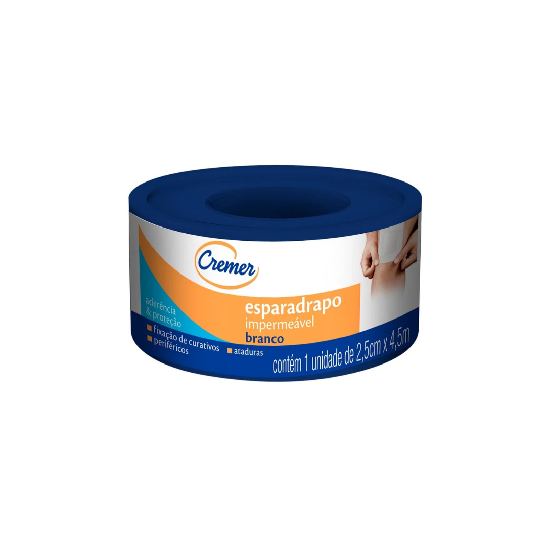 White Impermeable Adhesive Cream 2.5cm x 4.5mts
