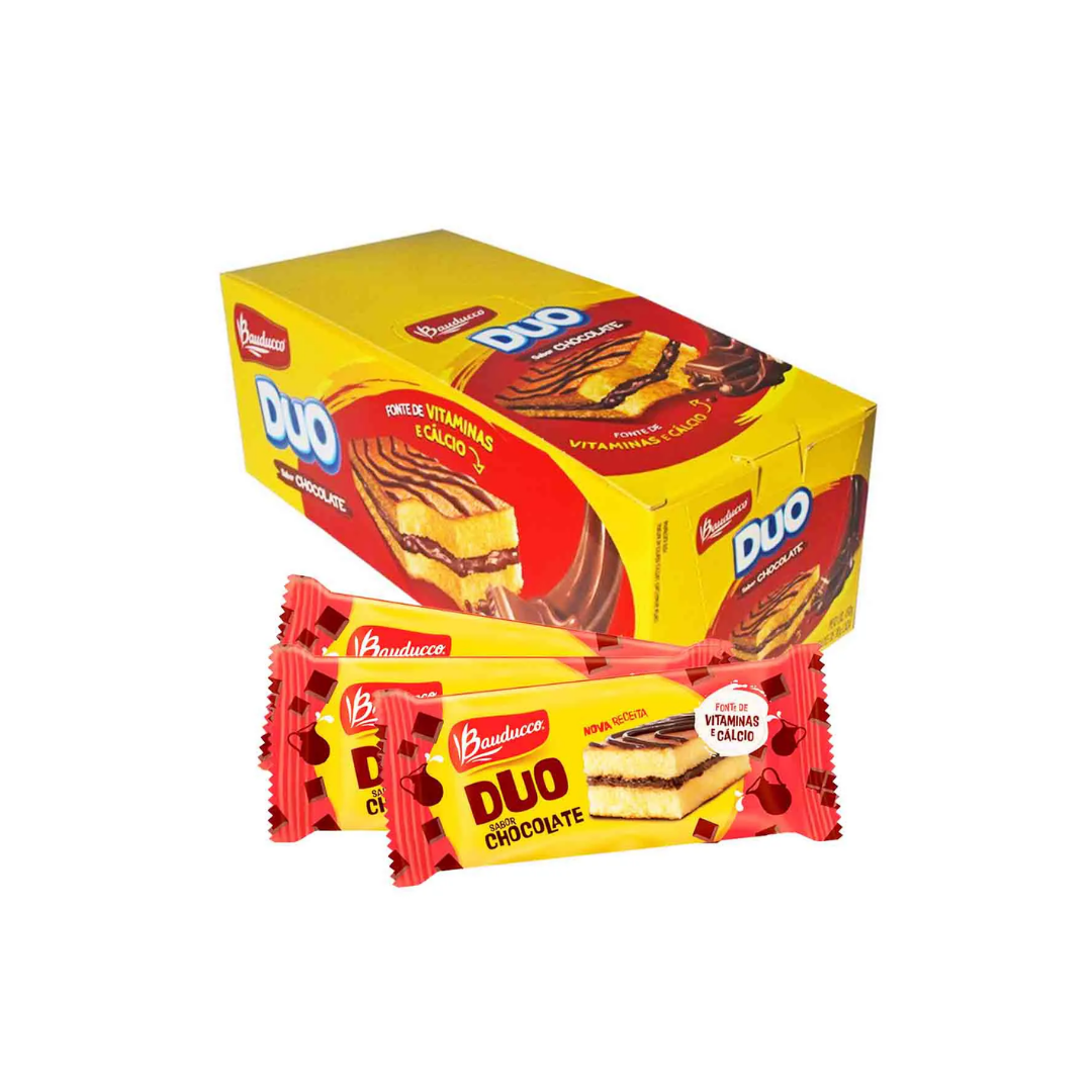 Bauducco Bolinho Duo Chocolate. Box with 15 Units (405g)
