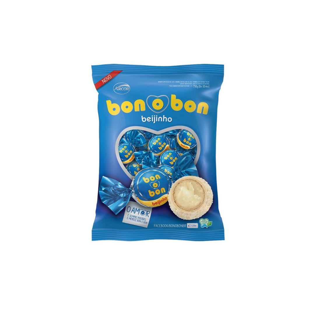 Candy Bon O Bon Arcor Sabor Beijinho with 50 units - 750g